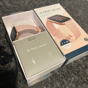 Fitbit Versa 2 Smartwatch w/ 2 bands, charger & box